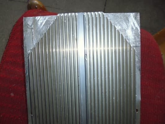 Обрезать радиатор на 45 градусов